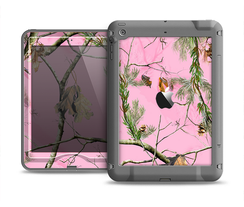 The Pink Real Camouflage Apple iPad Mini LifeProof Nuud Case Skin Set