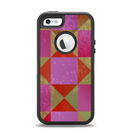 The Pink, Red and Green Drop-Shapes Apple iPhone 5-5s Otterbox Defender Case Skin Set