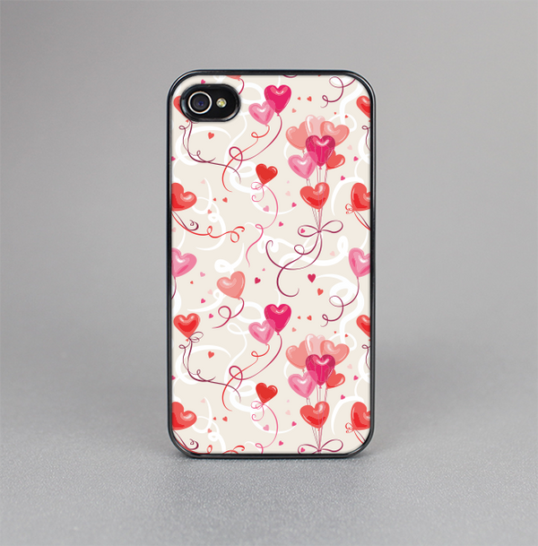 The Pink, Red and Tan Heart Balloon Pattern Skin-Sert for the Apple iPhone 4-4s Skin-Sert Case