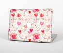 The Pink, Red and Tan Heart Balloon Pattern Skin Set for the Apple MacBook Pro 15" with Retina Display