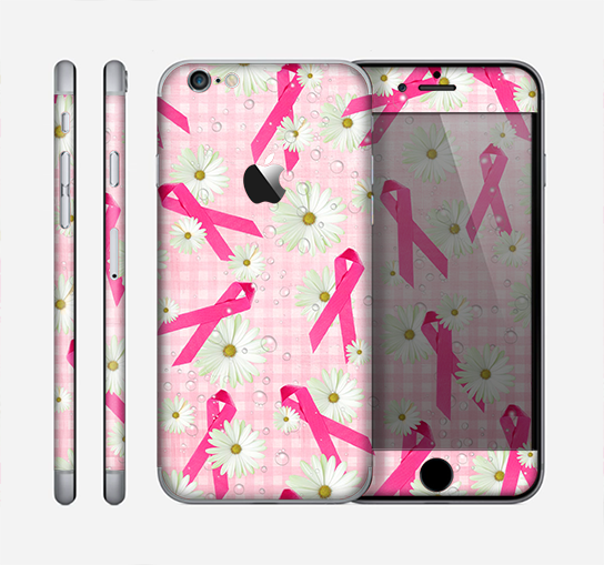The Pink Ribbon Collage Breast Cancer Awareness Skin for the Apple iPhone 6