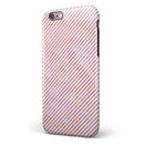 The Pink Slanted Lines Pattern iPhone 6/6s or 6/6s Plus 2-Piece Hybrid INK-Fuzed Case