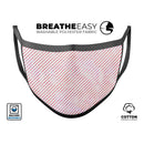 The Pink Slanted Lines Pattern - Made in USA Mouth Cover Unisex Anti-Dust Cotton Blend Reusable & Washable Face Mask with Adjustable Sizing for Adult or Child