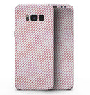 The Pink Slanted Lines Pattern - Samsung Galaxy S8 Full-Body Skin Kit