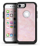 The Pink Slanted Lines Pattern - iPhone 7 or 7 Plus Commuter Case Skin Kit