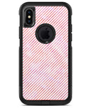 The Pink Slanted Lines Pattern - iPhone X OtterBox Case & Skin Kits