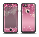 The Pink Sparkly Chandelier Hearts Apple iPhone 6/6s LifeProof Fre Case Skin Set
