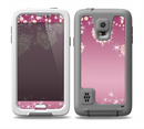 The Pink Sparkly Chandelier Hearts Skin for the Samsung Galaxy S5 frē LifeProof Case