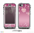 The Pink Sparkly Chandelier Hearts Skin for the iPhone 5c nüüd LifeProof Case