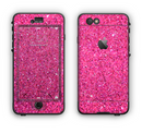 The Pink Sparkly Glitter Ultra Metallic Apple iPhone 6 LifeProof Nuud Case Skin Set