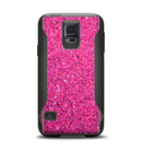 The Pink Sparkly Glitter Ultra Metallic Samsung Galaxy S5 Otterbox Commuter Case Skin Set