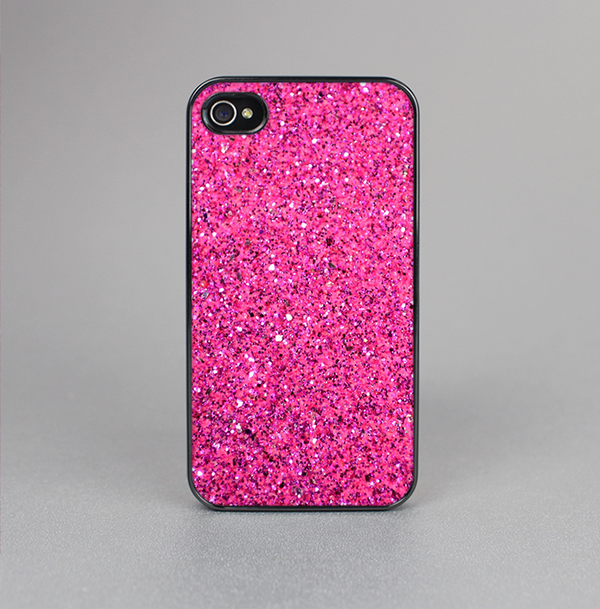 The Pink Sparkly Glitter Ultra Metallic Skin-Sert for the Apple iPhone 4-4s Skin-Sert Case