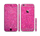 The Pink Sparkly Glitter Ultra Metallic Sectioned Skin Series for the Apple iPhone 6s Plus