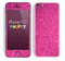 The Pink Sparkly Glitter Ultra Metallic Skin for the Apple iPhone 5c