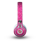 The Pink Sparkly Glitter Ultra Metallic Skin for the Beats by Dre Mixr Headphones