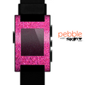 The Pink Sparkly Glitter Ultra Metallic Skin for the Pebble SmartWatch
