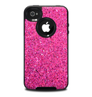 The Pink Sparkly Glitter Ultra Metallic Skin for the iPhone 4-4s OtterBox Commuter Case
