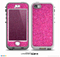 The Pink Sparkly Glitter Ultra Metallic Skin for the iPhone 5-5s NUUD LifeProof Case
