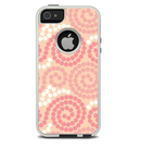 The Pink Spiral Polka Dots Skin For The iPhone 5-5s Otterbox Commuter Case