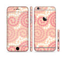 The Pink Spiral Polka Dots Sectioned Skin Series for the Apple iPhone 6s Plus