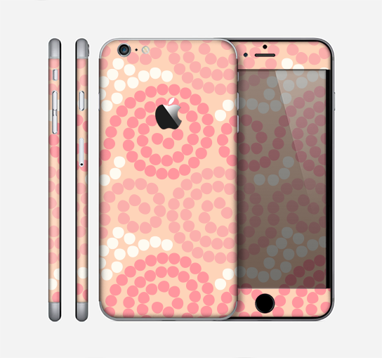 The Pink Spiral Polka Dots Skin for the Apple iPhone 6 Plus
