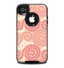 The Pink Spiral Polka Dots Skin for the iPhone 4-4s OtterBox Commuter Case