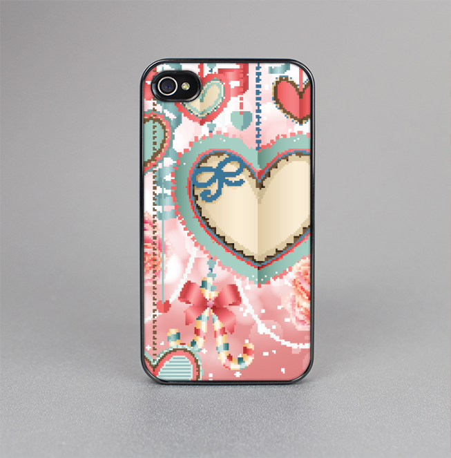 The Pink Stringy Hearts Skin-Sert for the Apple iPhone 4-4s Skin-Sert Case