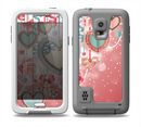 The Pink Stringy Hearts Skin for the Samsung Galaxy S5 frē LifeProof Case