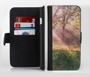 The Pink Sun Ray Meadow Ink-Fuzed Leather Folding Wallet Credit-Card Case for the Apple iPhone 6/6s, 6/6s Plus, 5/5s and 5c