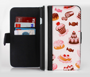 The Pink Sweet Treats Pattern Ink-Fuzed Leather Folding Wallet Credit-Card Case for the Apple iPhone 6/6s, 6/6s Plus, 5/5s and 5c