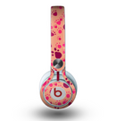 The Pink & Tan Paw Prints Skin for the Beats by Dre Mixr Headphones