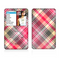 The Pink & Tan Plaid Layered Pattern V5 Skin For The Apple iPod Classic