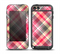 The Pink & Tan Plaid Layered Pattern V5 Skin for the iPod Touch 5th Generation frē LifeProof Case