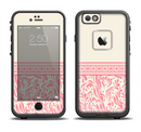 The Pink & Tan Polka Dot Pattern V1 Apple iPhone 6 LifeProof Fre Case Skin Set