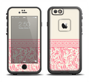 The Pink & Tan Polka Dot Pattern V1 Apple iPhone 6/6s LifeProof Fre Case Skin Set