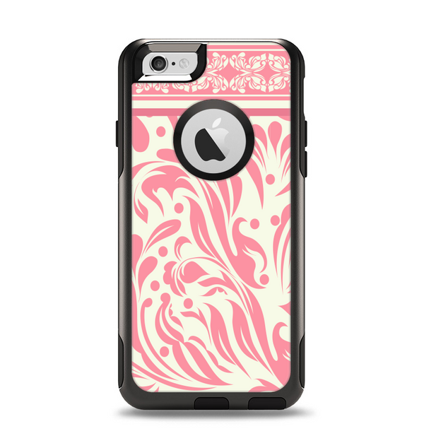 The Pink & Tan Polka Dot Pattern V1 Apple iPhone 6 Otterbox Commuter Case Skin Set