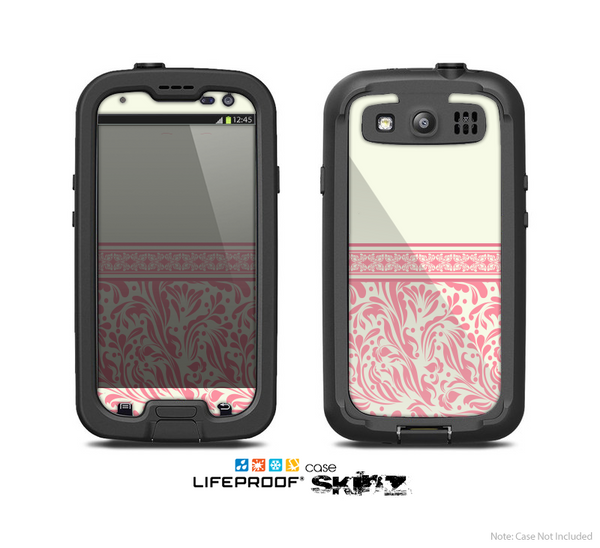 The Pink & Tan Polka Dot Pattern V1 Skin For The Samsung Galaxy S3 LifeProof Case