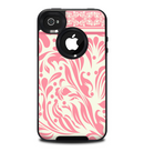The Pink & Tan Polka Dot Pattern V1 Skin for the iPhone 4-4s OtterBox Commuter Case