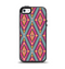 The Pink & Teal Abstract Mirrored Design Apple iPhone 5-5s Otterbox Symmetry Case Skin Set