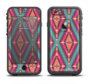 The Pink & Teal Abstract Mirrored Design Apple iPhone 6/6s LifeProof Fre Case Skin Set