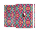 The Pink & Teal Abstract Mirrored Design Full Body Skin Set for the Apple iPad Mini 3