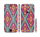 The Pink & Teal Abstract Mirrored Design Sectioned Skin Series for the Apple iPhone 6s Plus