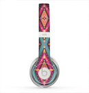 The Pink & Teal Abstract Mirrored Design Skin for the Beats by Dre Solo 2 Headphones