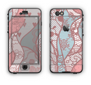The Pink & Teal Lace Design Apple iPhone 6 Plus LifeProof Nuud Case Skin Set
