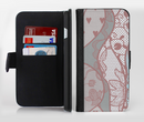 The Pink & Teal Lace Design Ink-Fuzed Leather Folding Wallet Credit-Card Case for the Apple iPhone 6/6s, 6/6s Plus, 5/5s and 5c