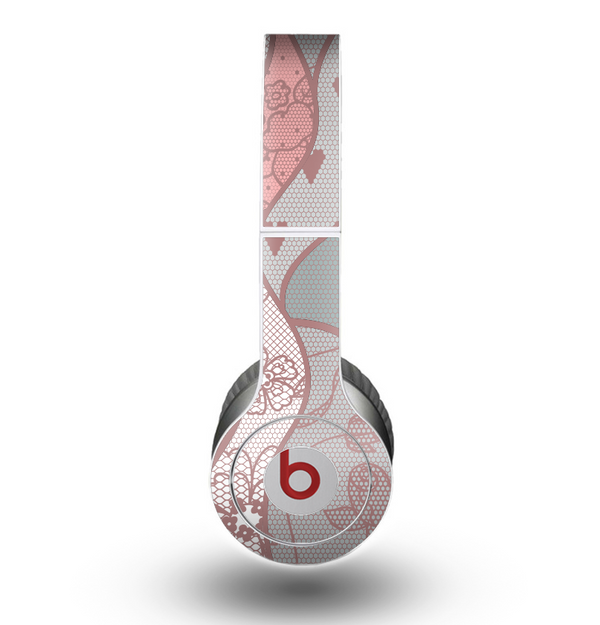 The Pink & Teal Lace Design Skin for the Beats by Dre Original Solo-Solo HD Headphones