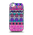 The Pink & Teal Modern Colored Aztec Pattern Apple iPhone 5c Otterbox Symmetry Case Skin Set