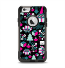 The Pink & Teal Owl Collaged Vector Shapes Apple iPhone 6 Otterbox Commuter Case Skin Set