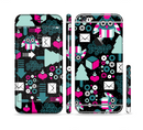 The Pink & Teal Owl Collaged Vector Shapes Sectioned Skin Series for the Apple iPhone 6s Plus