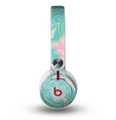 The Pink & Teal Paisley Design Skin for the Beats by Dre Mixr Headphones